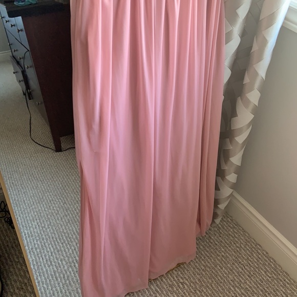 Blush sleeveless empire waist bridesmaid dress - Picture 4 of 5
